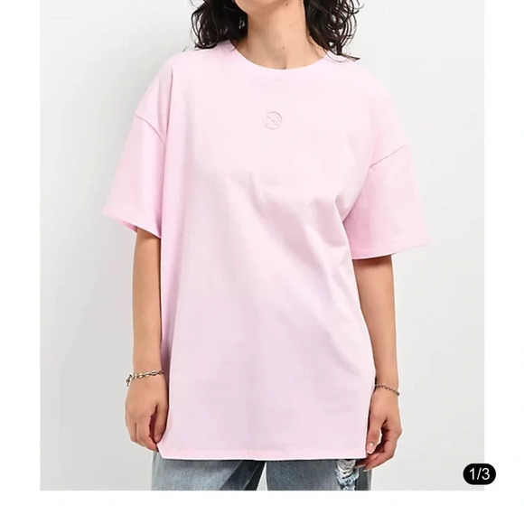 Ninth Hall Fundamentals oversized Maeve Pink T-Shirt - Picture 1 of 6